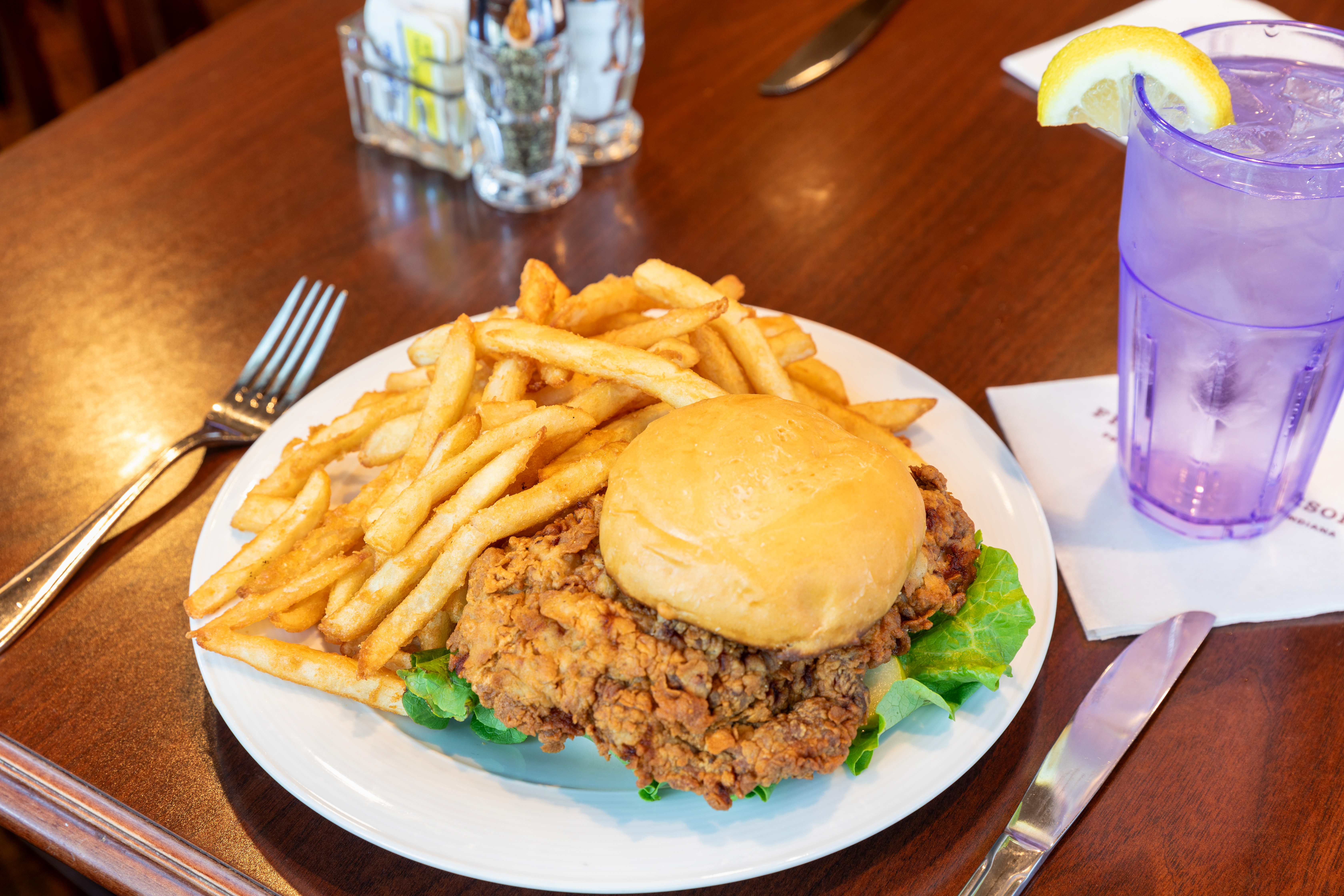 a plate of food on a table