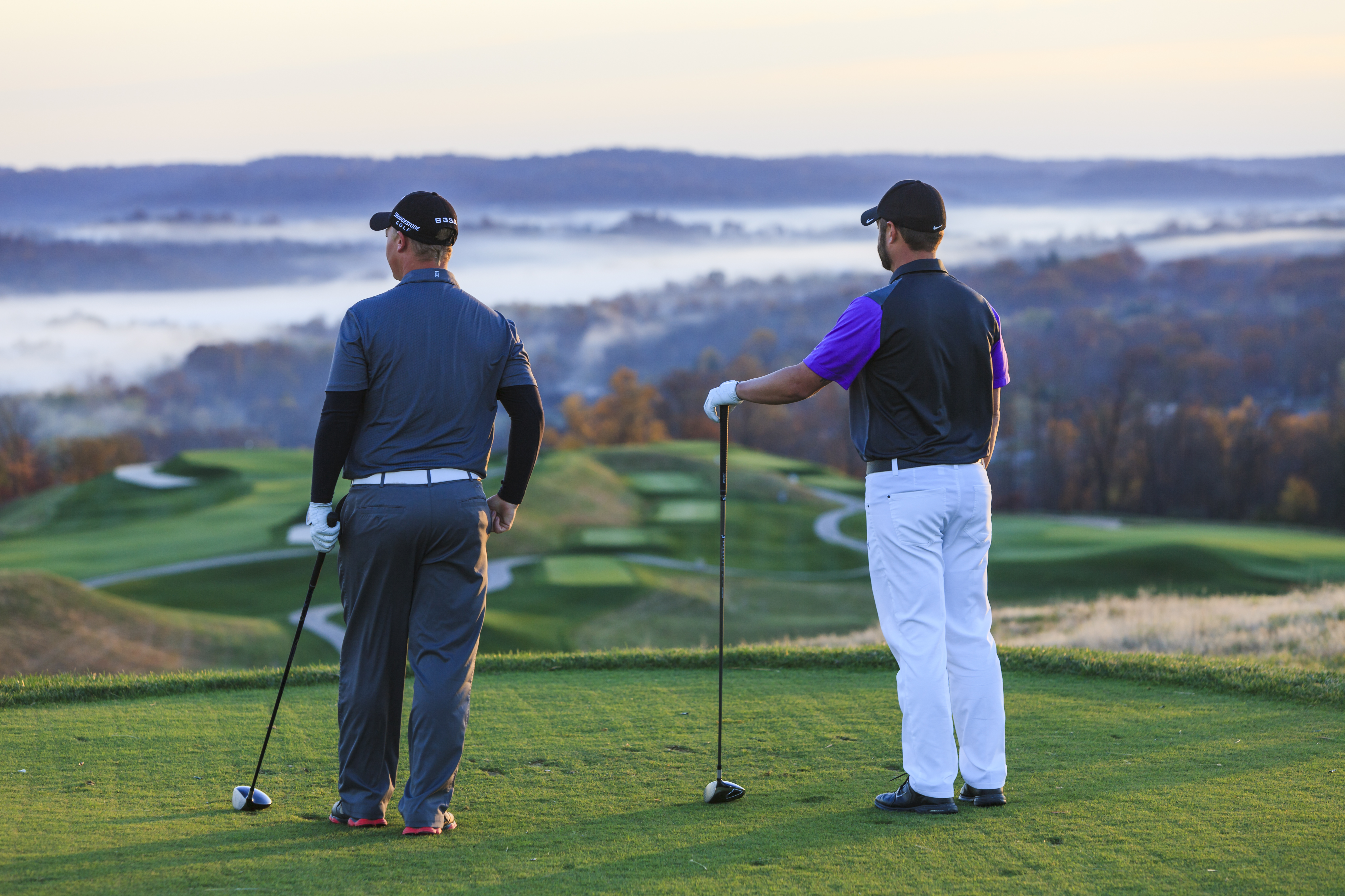 two men on a golf course