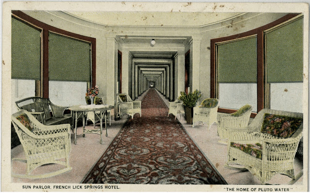 post card of French lick sun parlor