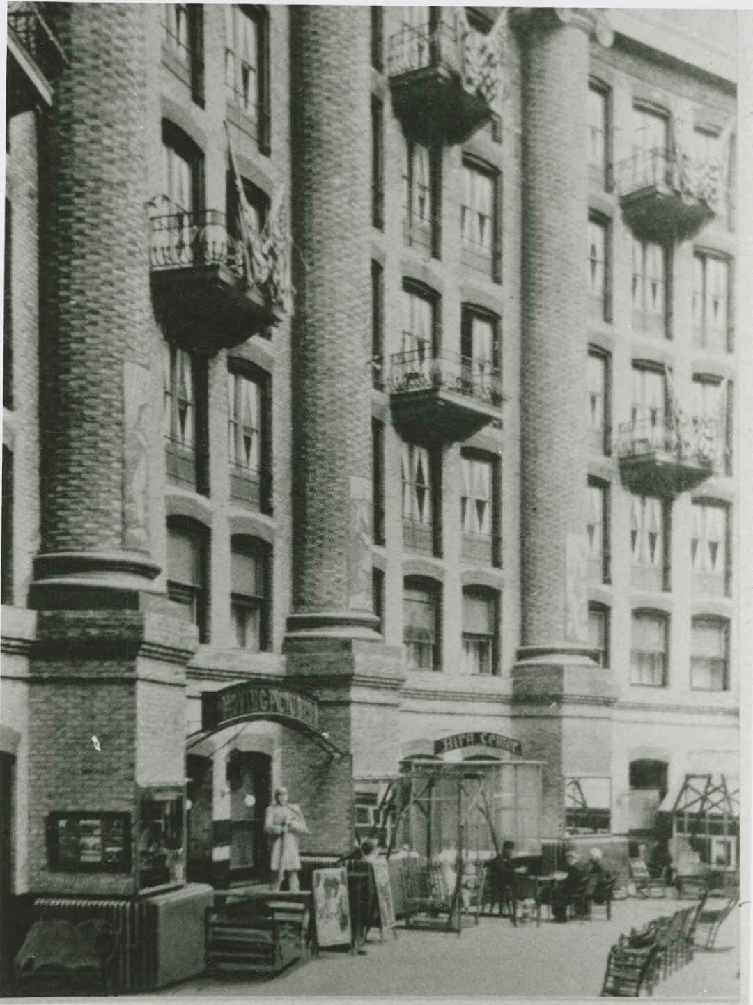 a building with many balconies